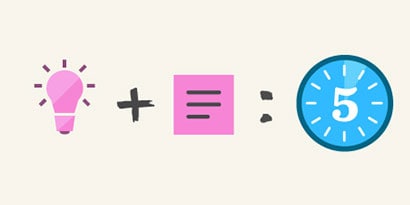 One Post-it® Note per idea