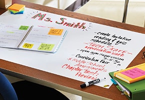 Benefits of using the Post-it® Dry Erase Surface in the classroom