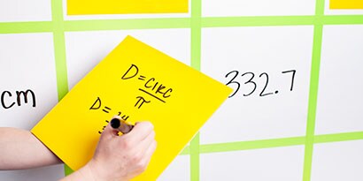 Record each piece of data on a separate sheet of a Post-it® Big Pad